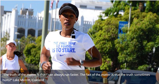 Vickie Jackson running a marathon
