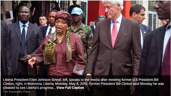 Bill Clint and President Sirleaf