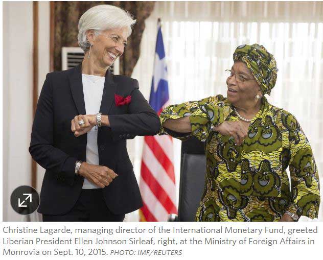 Christine Lagarde and President Sirleaf