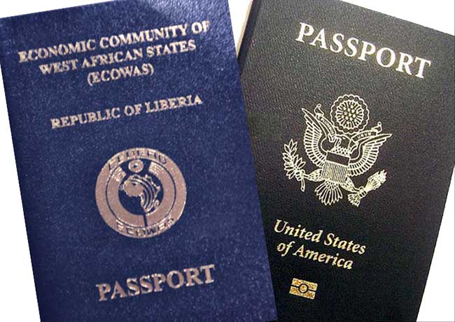 Liberian and US Passport